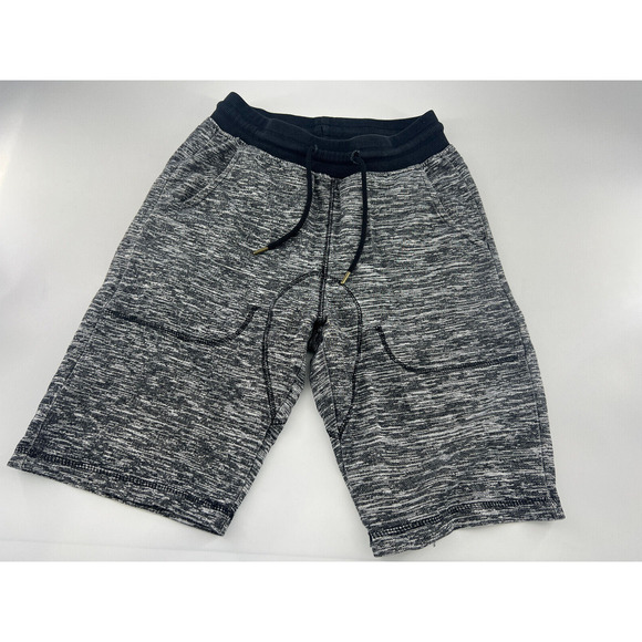 Athletic Shorts Mens Small Black Gray Drawstring Sportswear Loungewear Active - Picture 1 of 8